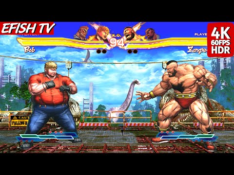 Bob & Jack-X vs Zangief & Balrog (Hardest AI) - Street Fighter X Tekken (4K 60FPS)