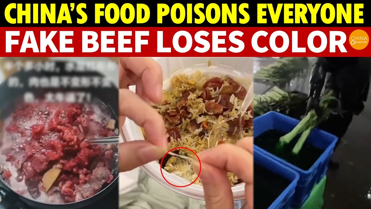 China’s Food Slowly Killing Everyone: Fake Beef Loses Color, Rubber-Like Rice, Dyed Vegetables