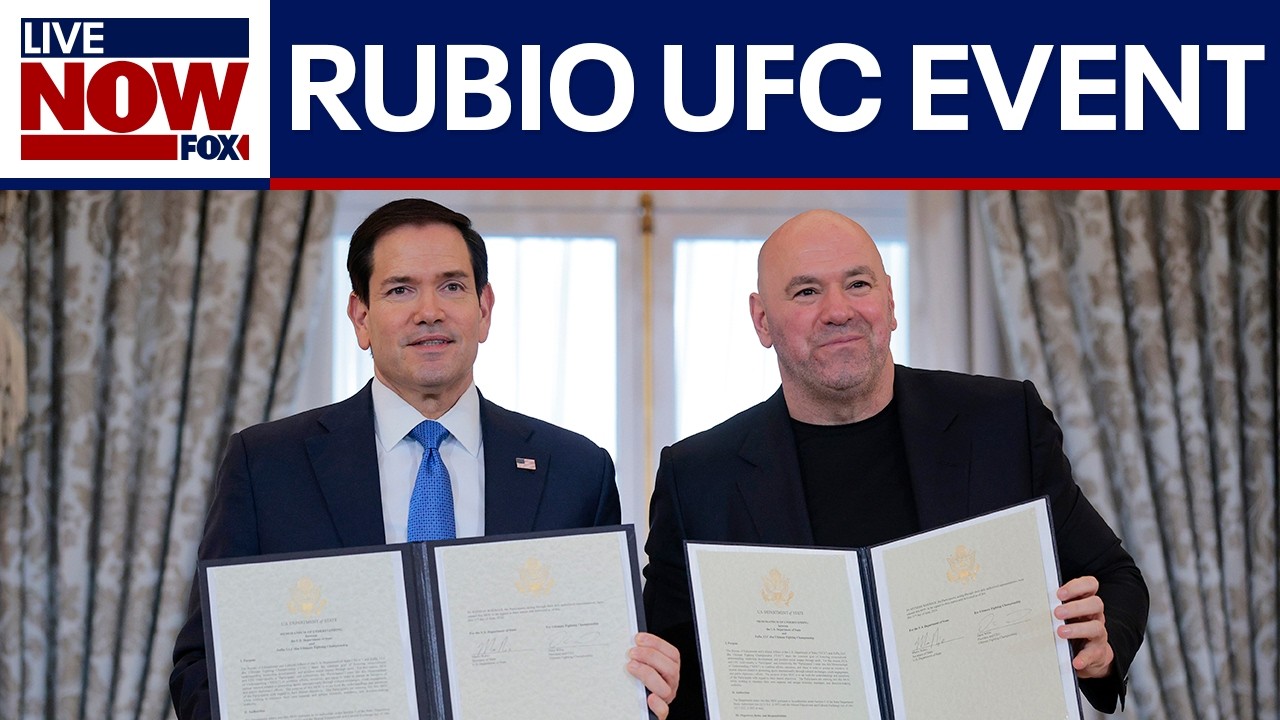 Sec  Rubio participates in signing ceremony with UFC's Dana White