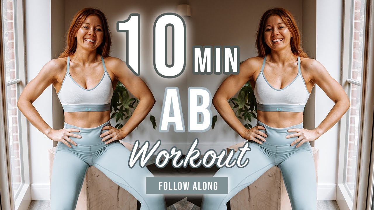 10 MINUTE FOLLOW ALONG AB WORKOUT ðŸ’¦ *No Kit* - YouTube