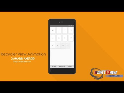 Xamarin Android Tutorial - Recycler View Animation