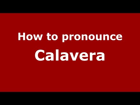How to pronounce Calavera (Mexico/Mexican Spanish) - PronounceNames.com