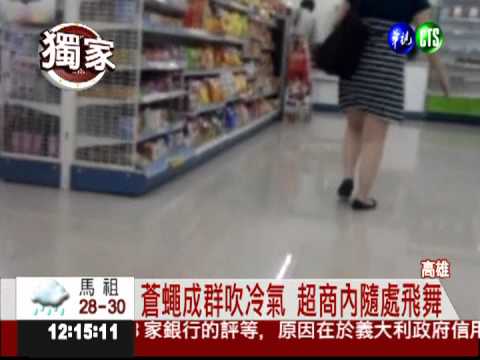 最噁心超商! 大頭蒼蠅滿天飛舞