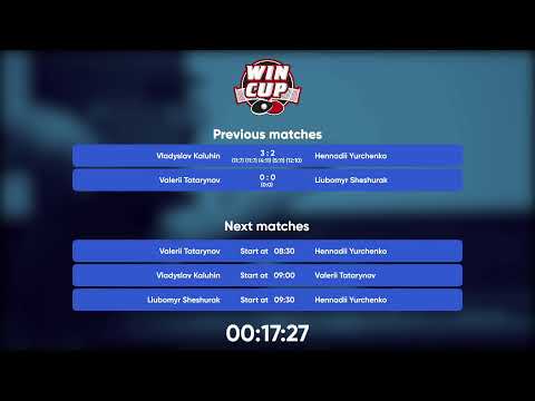 07:30 Valerii Tatarynov 0 - 3 Liubomyr Sheshurak West 1 WIN CUP 02.12.2022 | TABLE TENNIS WINCUP