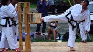 preview picture of video 'Guilford TKD Black Belt Breaks Six Boards'