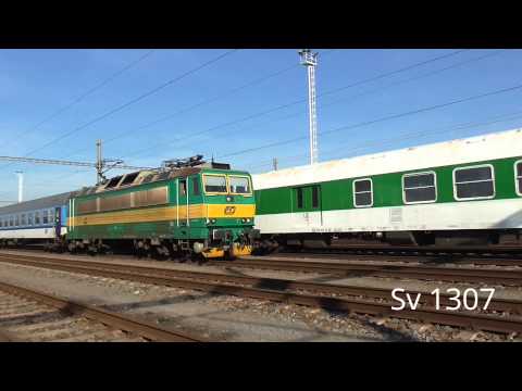 163.091-2 na vlaku Sv 1307 - nová sestava vlaku na olomouckém přednádraží