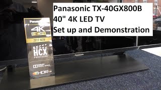 Panasonic TX-40GX800B LED TV Set Up and Demonstration