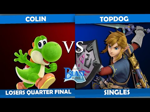 Top Blastzone 34 - colin (Yoshi) Vs. Topdog (Link) Smash Ultimate - SSBU