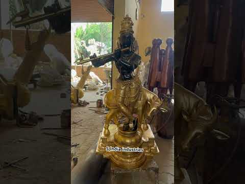 Brass krishna statue, home
