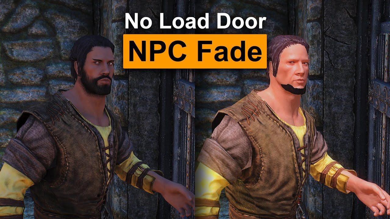 Skyrim Mod: No Load Door NPC Fade - YouTube