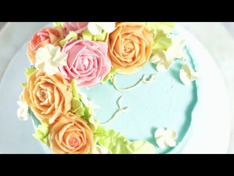 Floral Turquoise cake💫