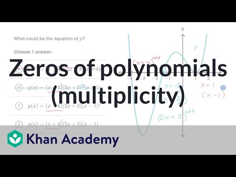 Zeros Of Polynomials Multiplicity Video Khan Academy