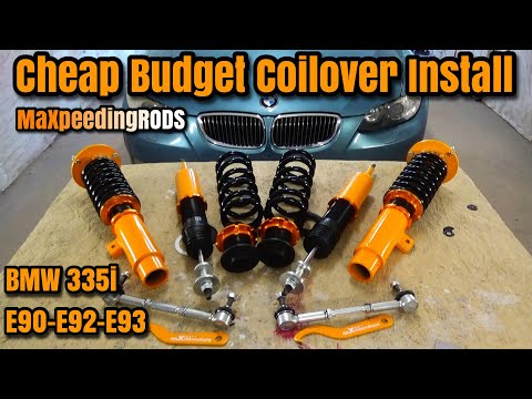 Coilover Install - MAXPEEDINGRODS COILOVERS - BMW 335i E93 3 Series Convertible On 22s Wheels