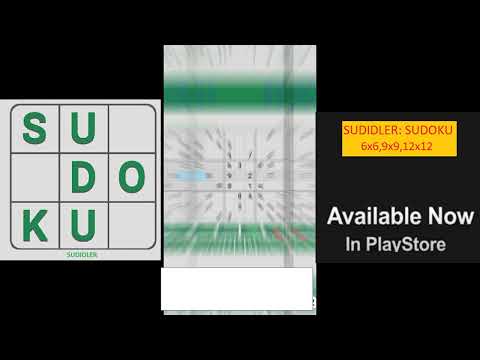 Sudidler: Sudoku 6x6,9x9,12x12