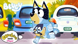 Bluey &amp; Bingo Go To School | Daddy Dropoff | CBeebies | #BackToSchool