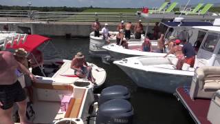 Boaters Pass Through the Pinopolis Lock for Parker Miracle House Foundation
