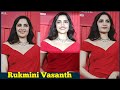 Rukmini Vasanth Looking Beautiful In Red At The Hollywood Reporter S The Honours Award S Kantara 2