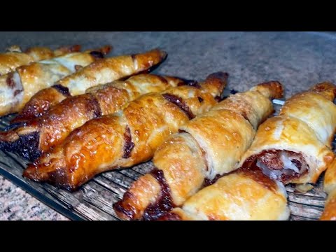 Croissants rellenos de chocolate, deliciosa receta🤩😋
