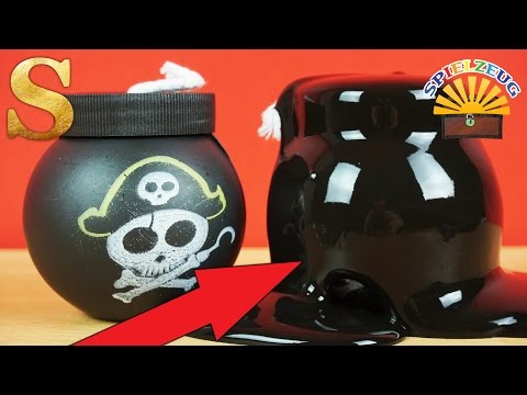 EKLIG NASSER PIRATEN SCHLEIM - Granaten Schwarz Glänzend Slime Glibber Glibbi deutsch auspacken