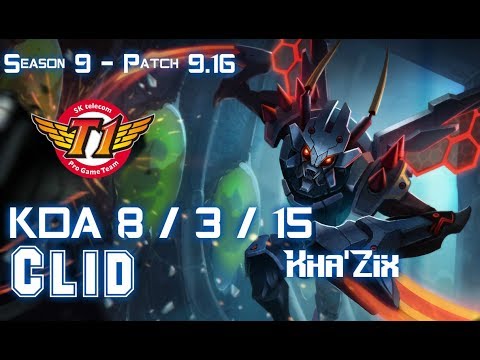 SKT T1 Clid KHA'ZIX vs REK'SAI Jungle - Patch 9.16 KR Ranked