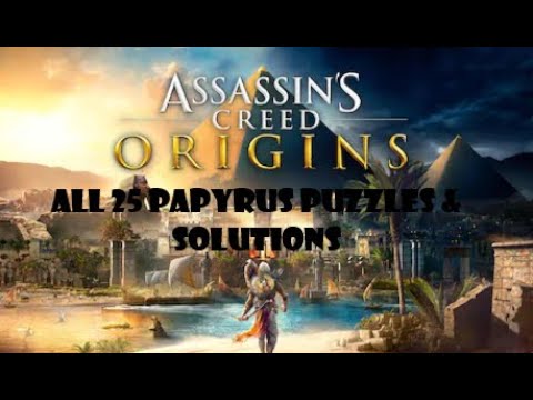ALL 25 PAPYRUS PUZZLE LOCATIONS & SOLUTIONS!! - Assassin's Creed Origins