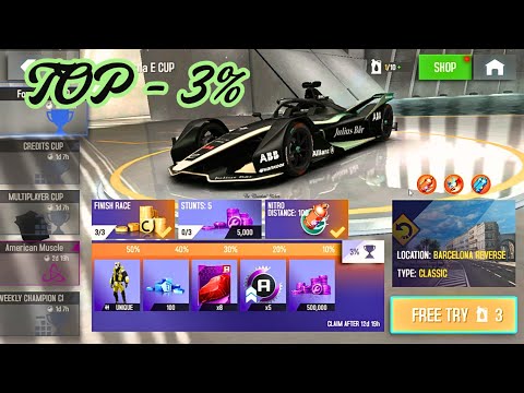 Formula E Cup 😎Top - 3% 😍, How to complete👍💪 , [ ASPHALT - 8 ]
