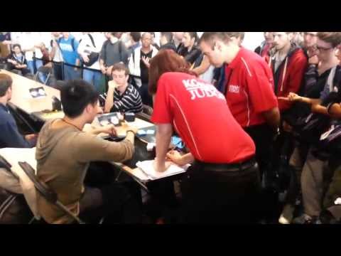 Simon He DQ for Cheating at the European Championship 2013 (talking with the Head Judge)