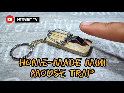 (DIY)How to make mini key ring mouse trap for fun/mini crafts