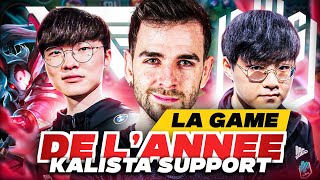 LA GAME DE L' ANNÉE ? T1 KERIA JOUE KALISTA SUPPORT VS DAMWON !!