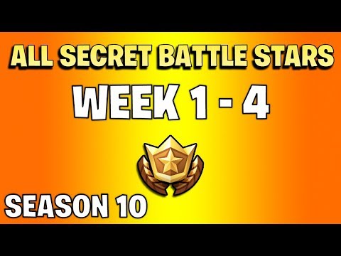 All secret battle stars week 1 to 4 - Fortnite Season 10