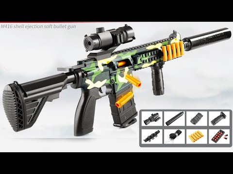 Best Toy Gun: M416 Soft Bullet Shell Ejection New Model!