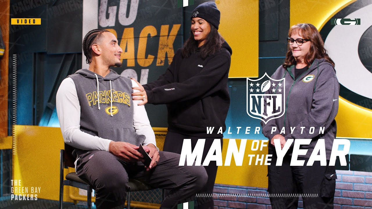 Jordan Love surprised by family with Walter Payton Man of the Year nomination