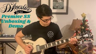 Video thumbnail for D'Angelico Premier SS Champagne UNBOXING & DEMO by Andrew Alarcon