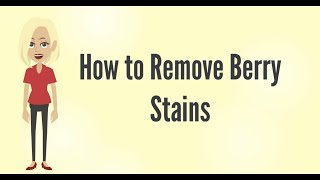 How to remove berry stains with just water. Simply Explained.