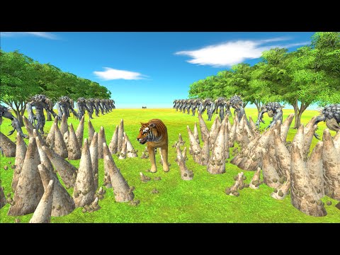 Animal Run Away from The Scourge (Dinosaur) - Animal Revolt Battle Simulator