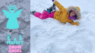 How to make a perfect Snow Angel | Winter outdoor Activities fun for Kids| Educational Videos