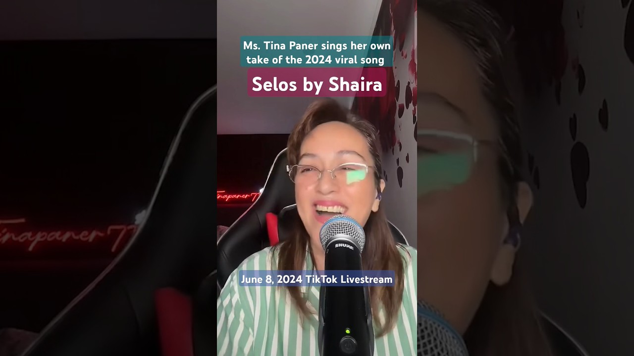 Tina Paner sings her own take on the viral song Selos by Shaira #selos #tinapaner