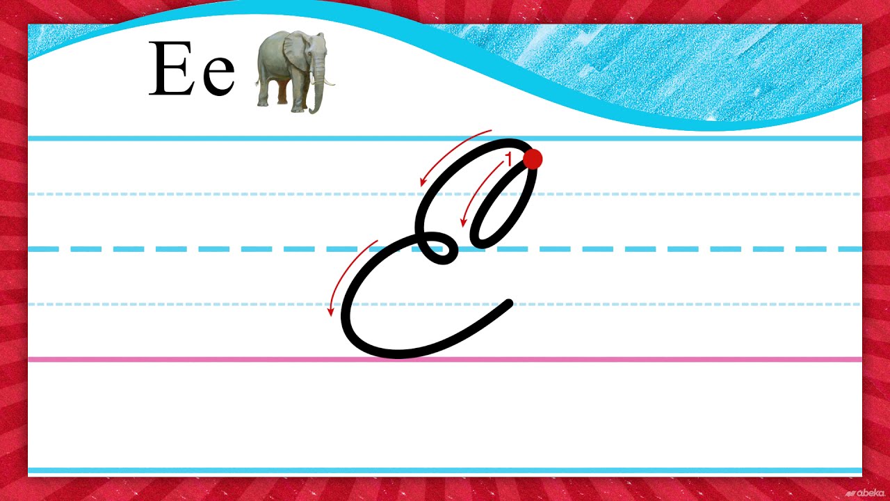 Grades 1-2 Abeka Cursive Letter 