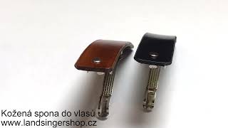 Kožená spona do vlasů
