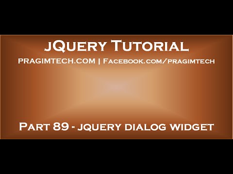 jquery dialog widget