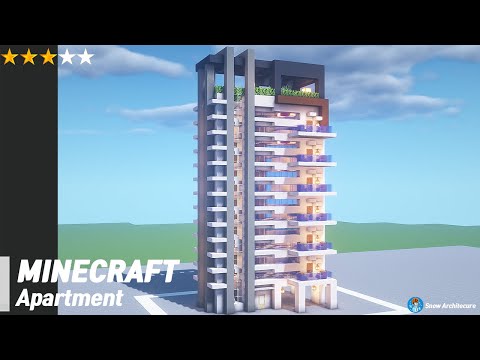 Minecraft : Modern Apartment house l Architecture Class (##18)