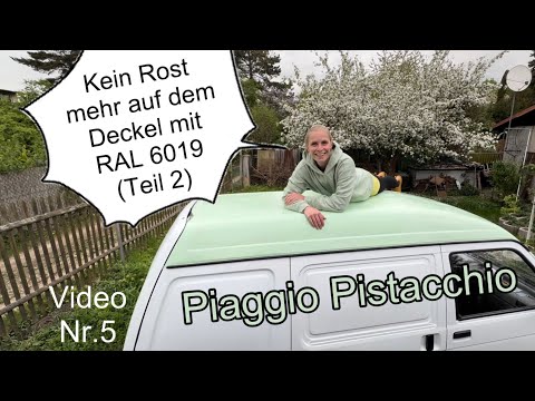 Piaggio Porter Ausbau (5/x) - Farbanschlag & tschüss Rost auf dem Dach ✅