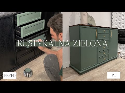KOMODĘ Z LAT 80' PRZEMALOWAŁEM PĘDZLEM - STYLIZACJA MEBLA DIY KROK PO KROKU