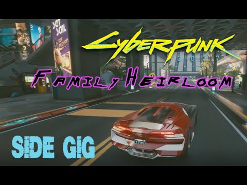 Cyberpunk 2077 Family Heirloom gig for Rogue recording and car