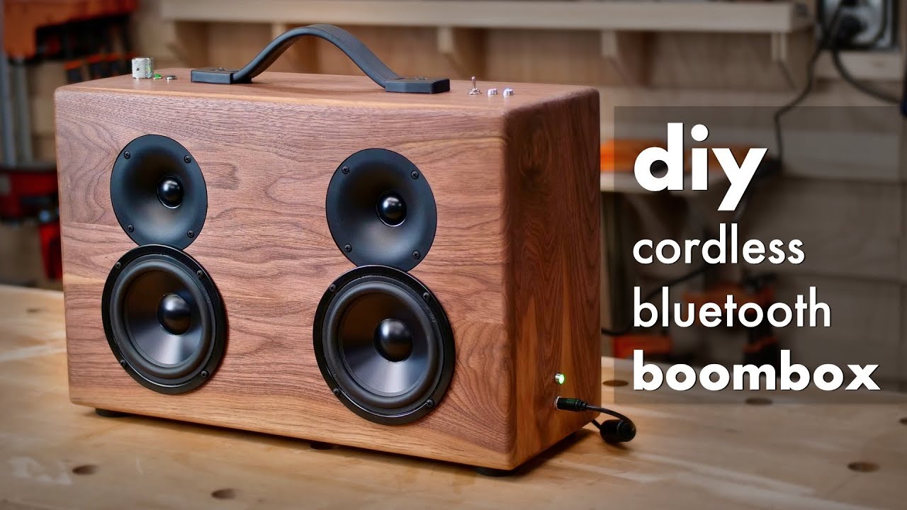 How to Build a Solid Walnut Bluetooth Boombox from Scratch