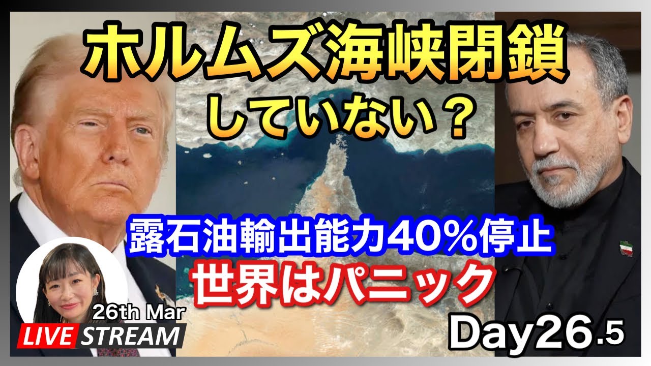 ホルムズ海峡の真相　世界の一部はパニック開始　2026.03.26.