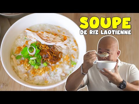 Laotian Boiled Rice Soup (Chicken Soup)