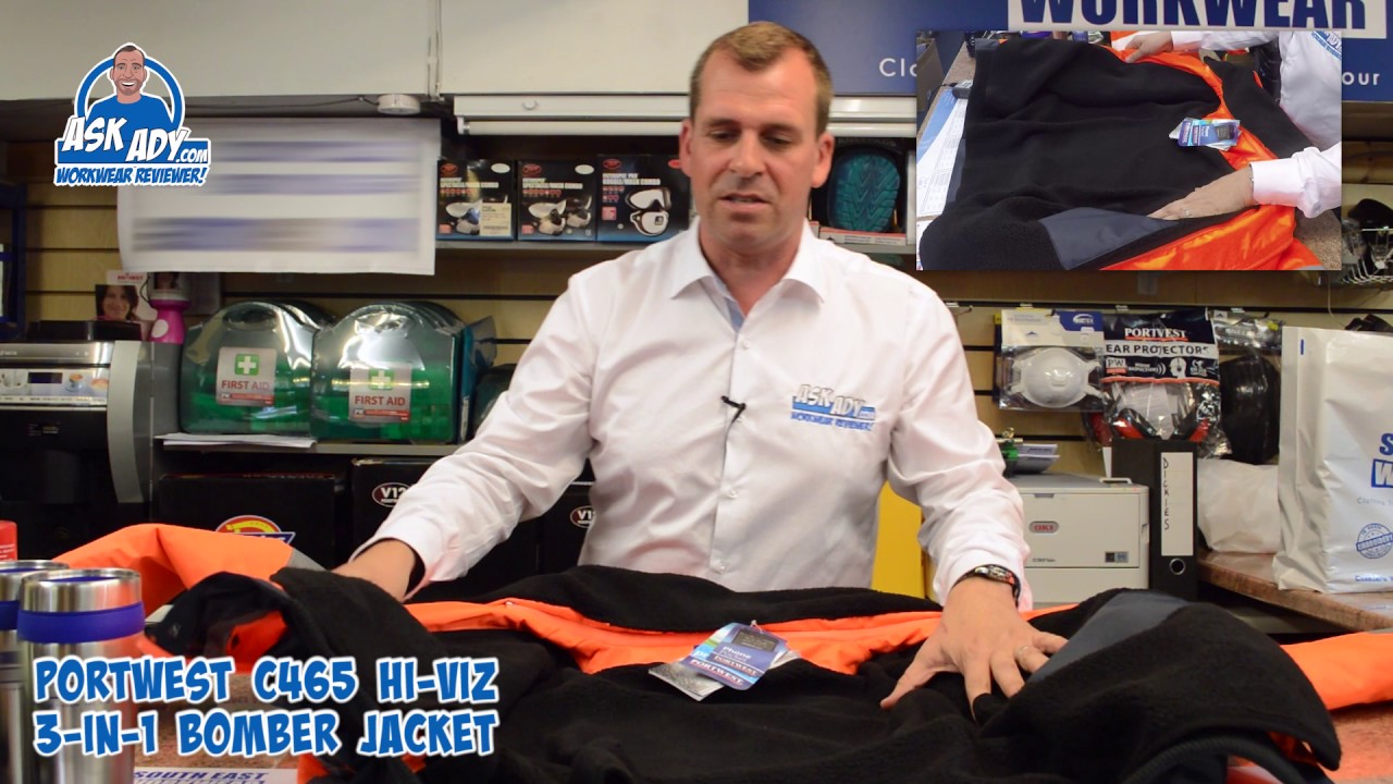 Portwest C465 Hi Viz Bomber Jacket