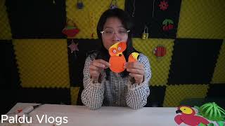 Hướng dẫn làm con cáo lửa màu đỏ bằng giấy siêu đơn giản | Paldu Vlogs