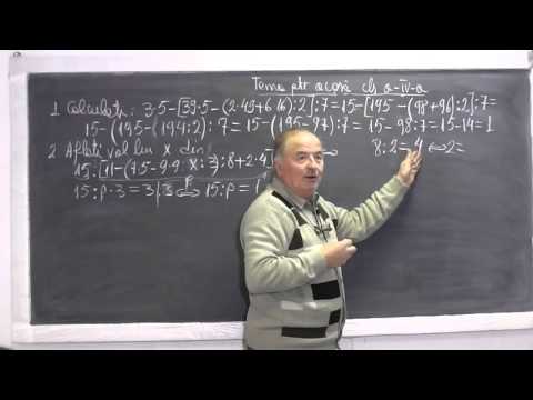 1/2 Lectia 736 - Ordinea efectuarii operatiilor si parantezelor Teorema impartirii rest Tema Clasa 4